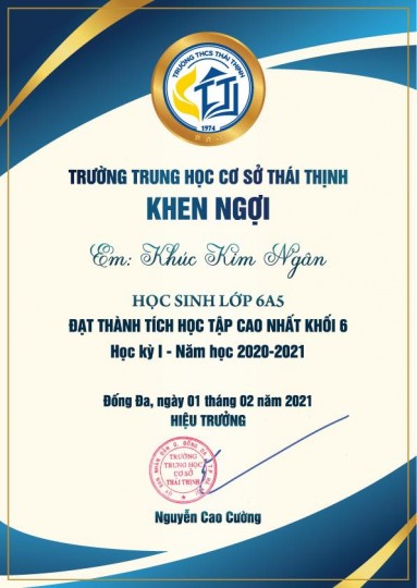 Vinh danh học sinh đạt thành tích cao trong học tập và các lĩnh vực hoạt động khác