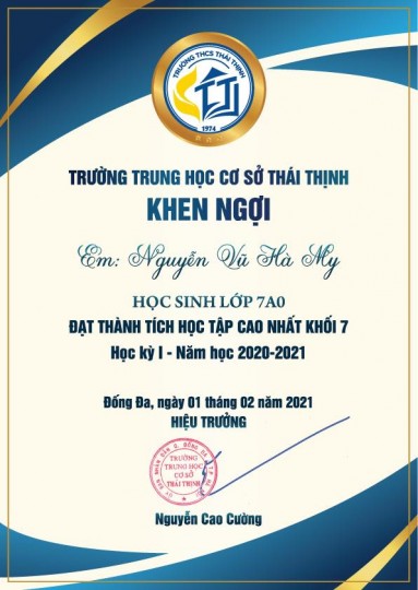 Vinh danh học sinh đạt thành tích cao trong học tập và các lĩnh vực hoạt động khác