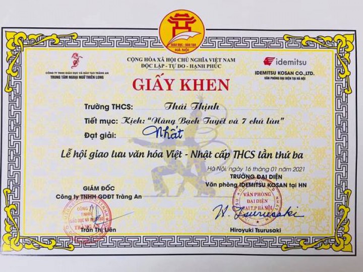 Lễ hội giao lưu văn hoá Việt - Nhật cấp THCS lần thứ ba
