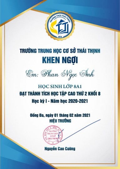 Vinh danh học sinh đạt thành tích cao trong học tập và các lĩnh vực hoạt động khác