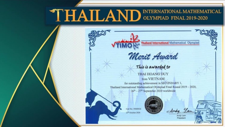 Vòng chung kết Olympic Toán quốc tế Thái Lan, TIMO 2020
