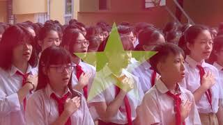 Lễ chào cờ đầu tuần tại THCS Thái Thịnh, Hà Nội