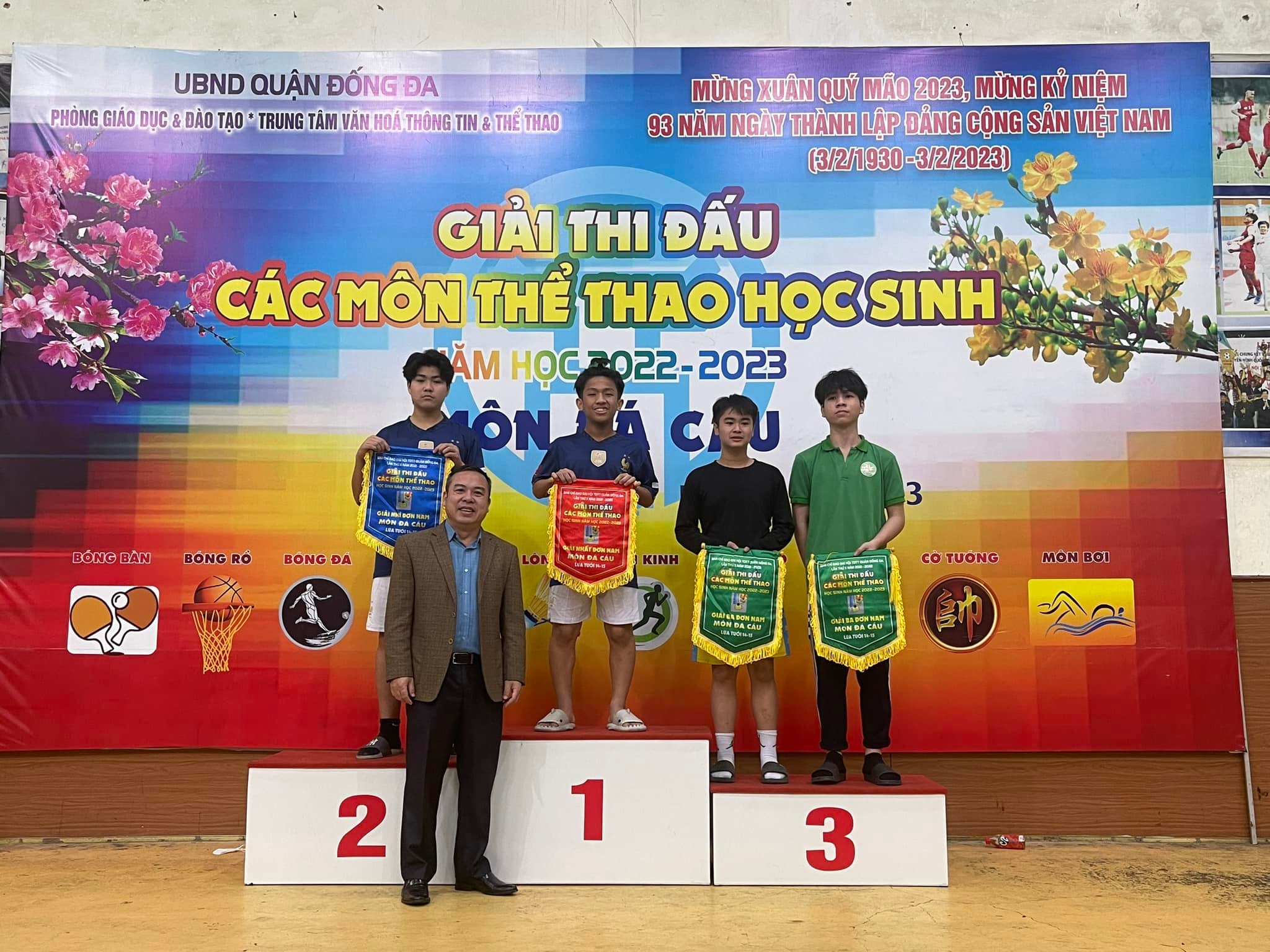 KẾT QUẢ THI ĐẤU MÔN CẦU LÔNG VÀ ĐÁ CẦU CẤP QUẬN