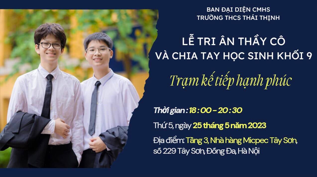 LỄ TRI ÂN THẦY CÔ VÀ CHIA TAY HỌC SINH KHỐI 9