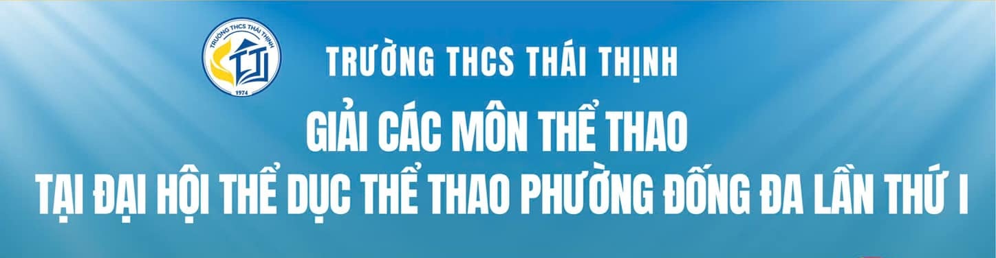CHÚC MỪNG ĐỘI TUYỂN THỂ DỤC THỂ THAO TRƯỜNG THCS THÁI THỊNH!