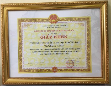 Kết quả cuộc thi Vận dụng kiến thức liên môn để giải quyết các tình huống thực tiễn dành cho học sinh trung học và cuộc thi Dạy học theo chủ đề tích hợp dành cho giáo viên trung học năm học 2016-2017.