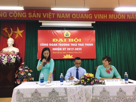 Đại hội Công đoàn trường THCS Thái Thịnh nhiệm kỳ 2017 – 2022