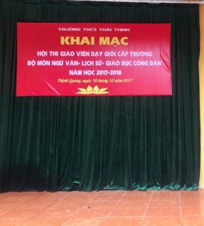 SÔI NỔI HỘI THI GIÁO VIÊN DẠY GIỎI BỘ MÔN NGỮ VĂN - LỊCH SỬ - GDCD CẤP TRƯỜNG NĂM HỌC 2017 - 2018