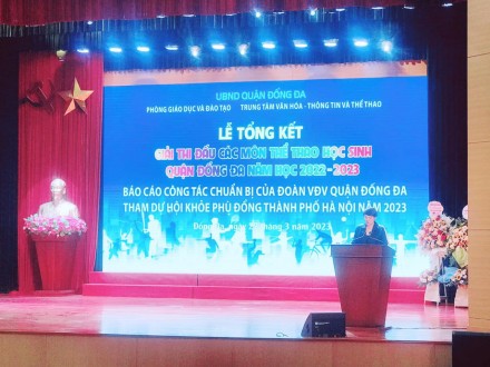 Lễ tổng kết giải thi đấu các môn Thể thao học sinh quận Đống Đa