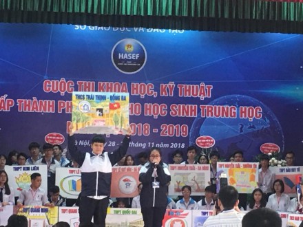 Học sinh trường THCS Thái Thịnh xuất sắc đạt giải trong cuộc thi Khoa học – Kỹ thuật dành cho học sinh trung học cấp thành phố năm học 2018 – 2019.