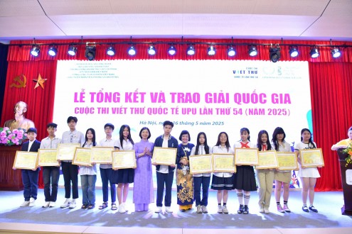 LỄ TỔNG KẾT VÀ TRAO GIẢI QUỐC GIA CUỘC THI VIẾT THƯ QUỐC TẾ UPU LẦN THỨ 54 - NĂM 2025