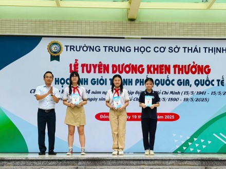 TRƯỜNG THCS THÁI THỊNH VINH DANH HỌC SINH GIỎI CÁC CẤP NĂM HỌC 2024 - 2025