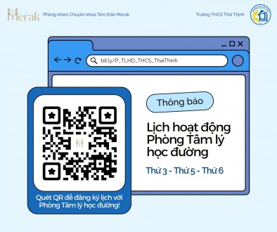 Lịch hoạt động Phòng Tâm lý học đường - Trường THCS Thái Thịnh