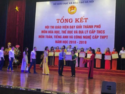 TRƯỜNG THCS THÁI THỊNH ĐẠT 02 GIẢI NHẤT HỘI THI GIÁO VIÊN DẠY GIỎI CẤP THÀNH PHỐ NĂM HỌC 2018 - 2019