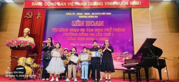 Chúc mừng em Nguyễn Đức Nam - Lớp 7A6 đạt giải Nhì tại Liên hoan Tài năng Nhạc cụ học sinh phổ thông Phường Đống Đa lần thứ 1, năm học 2025-2026