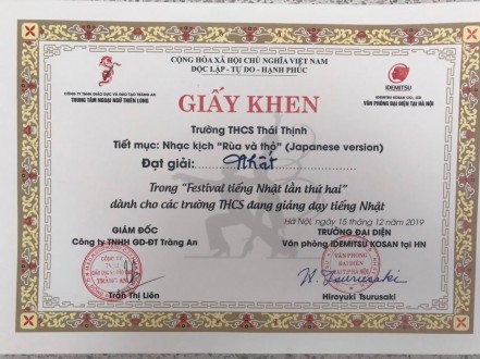 TRƯỜNG THCS THÁI THỊNH XUẤT SẮC ĐẠT 