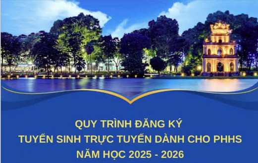HƯỚNG DẪN QUY TRÌNH ĐĂNG KÝ TUYỂN SINH TRỰC TUYẾN NĂM HỌC 2025 – 2026
