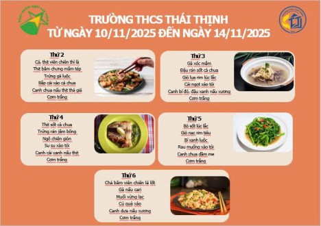 Thực đơn tuần 10 (10.11-14.11.2025)