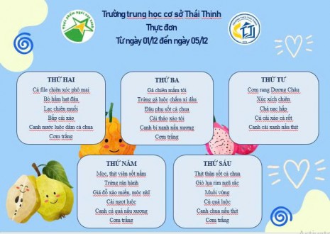 Thực đơn tuần 13 (01.12-05.12.2025)