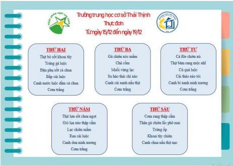 Thực đơn tuần 15 (15.12-19.12.2025)