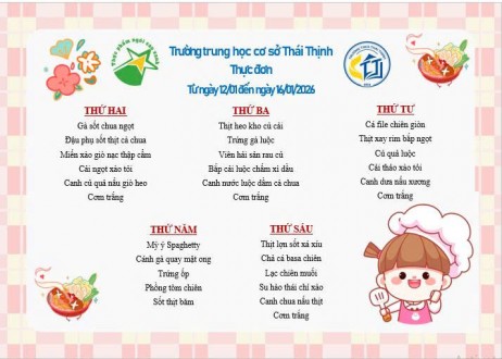 Thực đơn tuần 19 (12.01-16.01.2026)