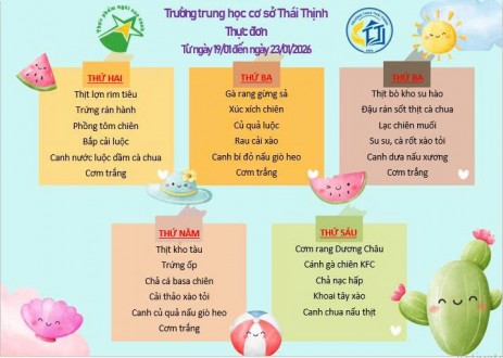 Thực đơn tuần 20 (19.01-23.01.2026)