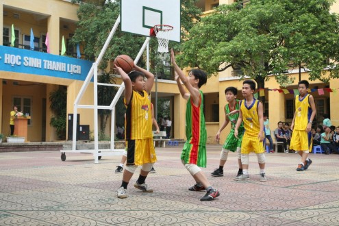 Vòng chung kết bóng rổ dành cho học sinh Trường THCS Thái Thịnh