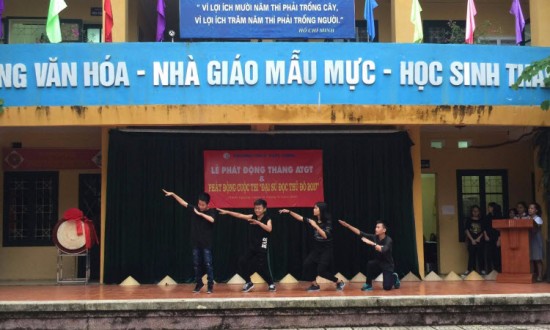 Lễ phát động tháng an toàn giao thông năm học 2017 - 2018