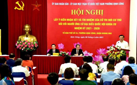 100% cử tri nơi cư trú tín nhiệm giới thiệu đồng chí Đinh Tiến Dũng ứng cử đại biểu Quốc hội