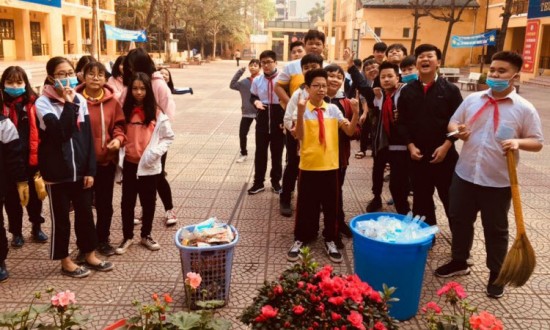 Học sinh trường THCS Thái Thịnh tích cực hàng động